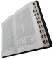 Preview: Standardbibel, Leder, schwarz, Goldschnitt mit Griffregister, 15,5 x 22,5 x 2,8 cm