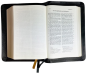 Preview: Standardbibel, Leder, schwarz, Goldschnitt mit Notizseiten, Schutzklappen, 15,7 x 23,0 x 5,5 cm