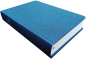 Preview: Schreibrandbibel, klein, Leinen, blau