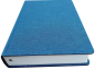 Preview: Schreibrandbibel, klein, Leinen, blau