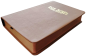 Preview: Taschenbibel, Rindleder hellbraun, Rotgoldschnitt, 13 x 18,3 x 2,9 cm