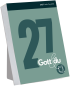 Preview: Gott&Du 2027 – Farbiger evangelistischer Aufstellkalender mit Bibelworten, Kurztexten und QR-Codes für junge Menschen.