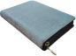 Preview: *Pocketbibel, Leder, braun/grau, Goldschnitt, Reißverschluss, 10,5 x 15,0 x 2,3 cm