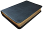 Preview: *Pocketbibel, Leder, schwarz, Goldschnitt, 9,6 x 14,2 x 2,3 cm