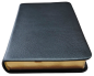 Preview: *Pocketbibel, Leder, schwarz, Goldschnitt, 9,6 x 14,2 x 2,3 cm