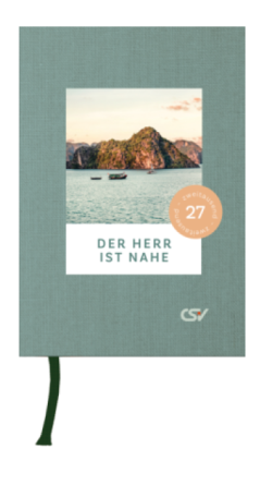 Der Herr ist nahe 2027 – Christlicher Buchkalender im Hardcover mit täglichen Andachten, Lesebändchen und Leinenoptik.
