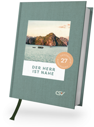 Preview: Der Herr ist nahe 2027 – Christlicher Buchkalender im Hardcover mit täglichen Andachten, Lesebändchen und Leinenoptik.