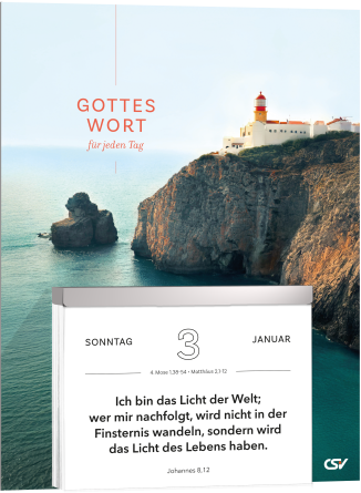 Preview: Gottes Wort für jeden Tag – Bibelvers-Abreißkalender in Großschrift mit Elberfelder Übersetzung.