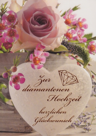 *Faltkarte „diamantene Hochzeit“ Hebräer 13,8