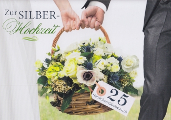 *Faltkarte „Silberhochzeit“ Psalm 34,9