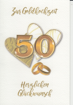 *Faltkarte „goldene Hochzeit“ Josua 1,5