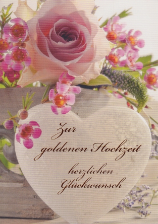 *Faltkarte „goldene Hochzeit“ Psalm 34,9