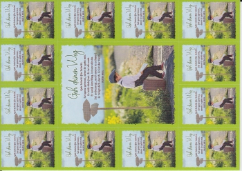 *Postkarte mit Aufklebern „Geh deinen Weg“