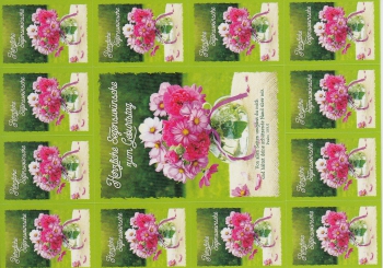 *Postkarte mit Aufklebern „Herzliche Segenswünsche“