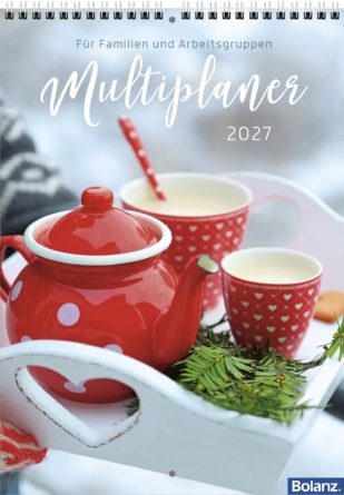 Multiplaner 2027 mit fünf Spalten, Panoramabild und Bibelworten