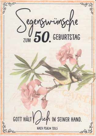 *Faltkarte „Zahlengeburtstag“ (50) Psalm 139,5
