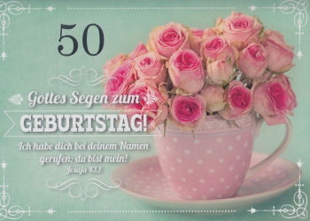 *Faltkarte „Zahlengeburtstag“ (50) Jesaja 43,1