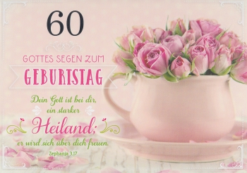 *Faltkarte „Zahlengeburtstag“ (60) nach Zephanja 3,17