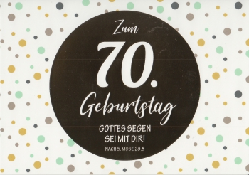 *Faltkarte „Zahlengeburtstag“ (70) 5. Mose 28,8