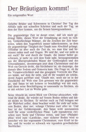 Der Bräutigam kommt