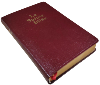 Bibel – französisch, Goldschnitt, weinrot, preisreduziert