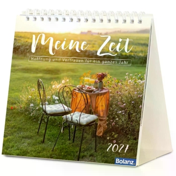Tischkalender „Meine Zeit“ 2027 mit Bibelvers und ausdrucksstarkem Foto