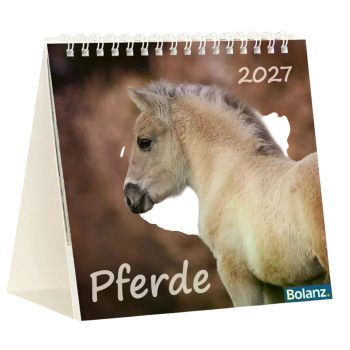 Pferdekalender 2027 mit eindrucksvollem Pferdefoto und Bibelvers