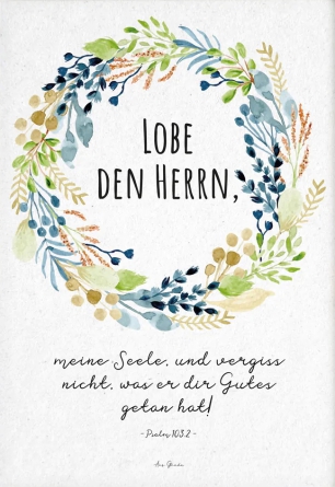 *Poster „Lobe den Herrn, Kranz“