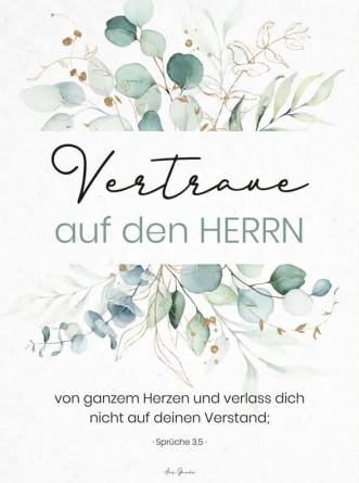 *Poster „Vertraue auf den Herrn“