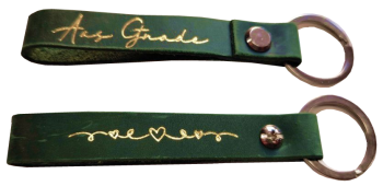*Schlüsselanhänger, Leder „Aus Gnade“