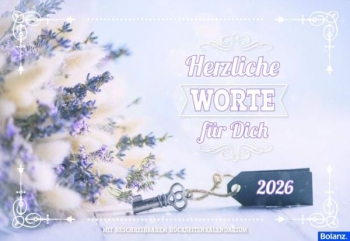*Herzliche Worte für Dich, Postkartenkalender 2026, 21 x 14,6 cm