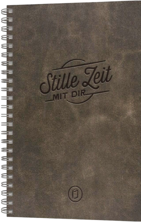 *Notizbuch „Stille Zeit mit Dir“ – Lederoptik Antik