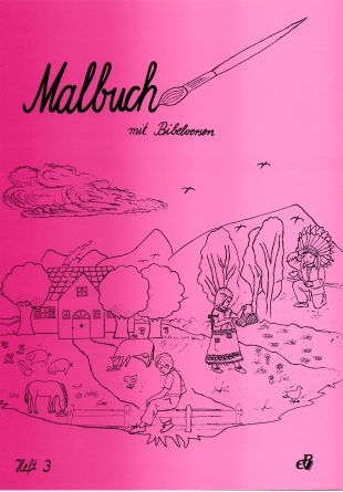 4 Malbücher komplett 1-4 mit Elberfelder Bibelversen, Buchpaket mit 4 Malheften