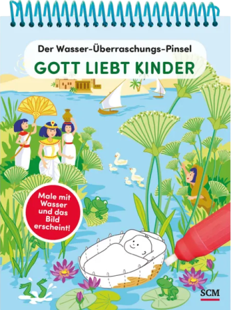 *Der Wasser-Überraschungs-Pinsel „Gott liebt Kinder“