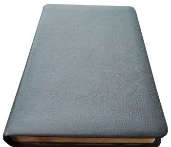 Taschenbibel, Leder, schwarz, Goldschnitt, mit Prägung „Die Heilige Schrift“, 13 x 18,3 x 2,9 cm