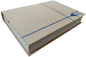 *Taschenbibel, Strukturpapier, natur, 13 x 18,3 x 2,9 cm