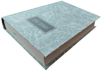 Taschenbibel, Blumenmotiv, 13 x 18,3 x 2,9 cm