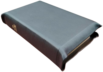 Standardbibel, Leder, schwarz, Goldschnitt mit Notizseiten, Schutzklappen, 15,7 x 23,0 x 5,5 cm