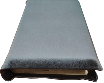 Standardbibel, Leder, schwarz, Goldschnitt mit Notizseiten, Schutzklappen, 15,7 x 23,0 x 5,5 cm