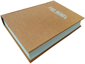 *Taschenbibel, Leinen, ocker, 13 x 18,3 x 2,9 cm