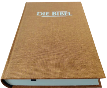 *Taschenbibel, Leinen, ocker, 13 x 18,3 x 2,9 cm