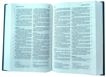 *Pocketbibel, Leinen, blau, 9,5 x 14,0 x 2,3 cm