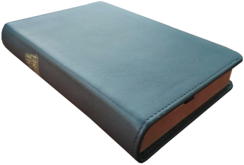 *Pocketbibel, Leder Meriva, dunkelbraun, Rotgoldschnitt, 9,5 x 14,0 x 2,3 cm