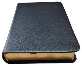 Preview: *Pocketbibel, Leder, schwarz, Goldschnitt, 9,6 x 14,2 x 2,3 cm