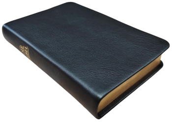 Preview: *Pocketbibel, Leder, schwarz, Goldschnitt, 9,6 x 14,2 x 2,3 cm