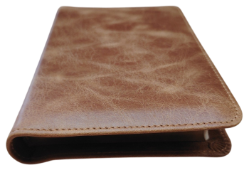 *Pocketbibel, Leder „Unique Toffee“, hellbraun, Goldschnitt, Schutzklappen, 10,6 x 15,8 x 2,3 cm