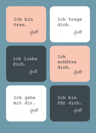 *Postkarte mit Aufklebern „Zusagen Gottes“