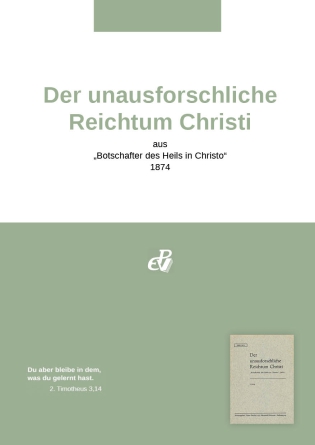 Der unausforschliche Reichtum Christi (digital)