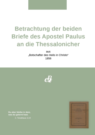 Betrachtung der beiden Briefe des Apostels Paulus an die  Thessalonicher (digital)