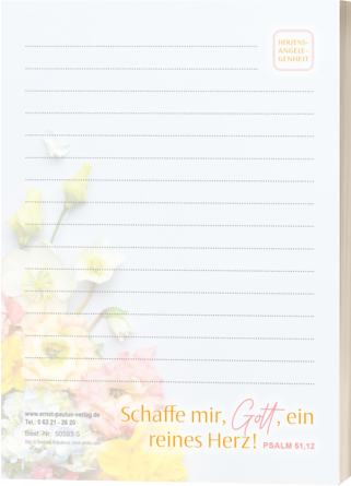 Notizblock „Schaffe mir, Gott, ein reines Herz!“
